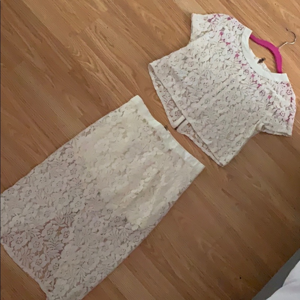2 piece lace skirt set